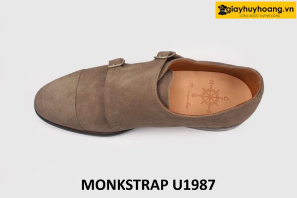 Giày da lộn nam thời trang cao cấp 2 khóa Monkstrap U1987 003