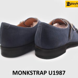 Giày da lộn nam thời trang phối quần jeans kaki Monkstrap U1987 006