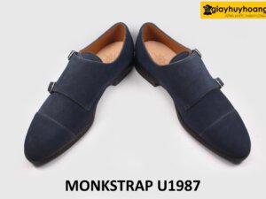 Giày da lộn nam thời trang phối quần jeans kaki Monkstrap U1987 005