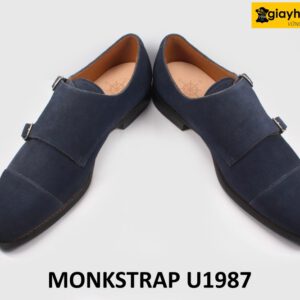 Giày da lộn nam thời trang phối quần jeans kaki Monkstrap U1987 005