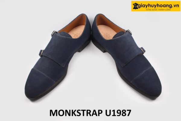 Giày da lộn nam thời trang phối quần jeans kaki Monkstrap U1987 005