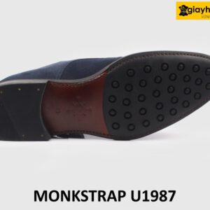 Giày da lộn nam thời trang phối quần jeans kaki Monkstrap U1987 004