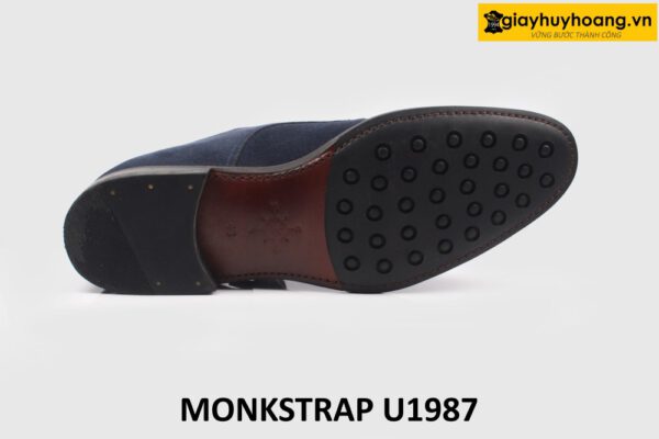 Giày da lộn nam thời trang phối quần jeans kaki Monkstrap U1987 004