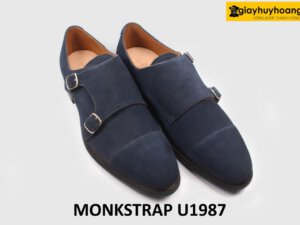 Giày da lộn nam thời trang phối quần jeans kaki Monkstrap U1987 003