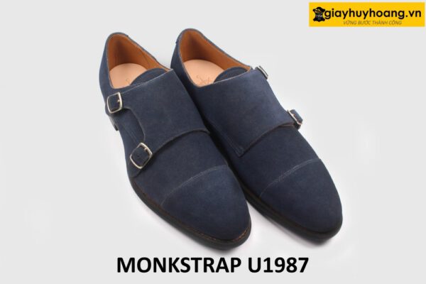 Giày da lộn nam thời trang phối quần jeans kaki Monkstrap U1987 003