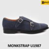 Giày da lộn nam thời trang phối quần jeans kaki Monkstrap U1987 001