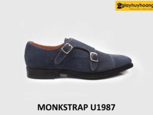 Giày da lộn nam thời trang phối quần jeans kaki Monkstrap U1987 001