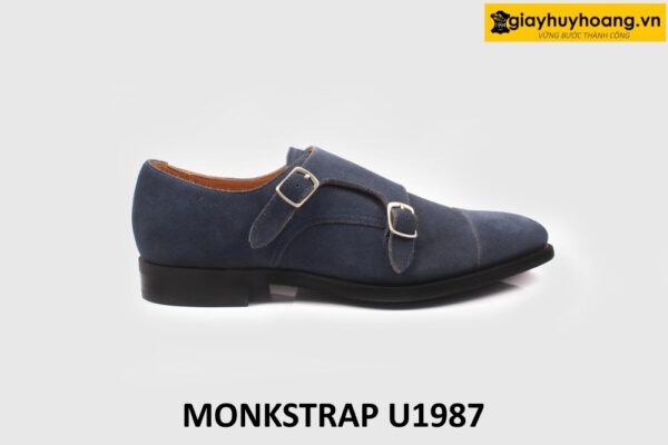 Giày da lộn nam thời trang phối quần jeans kaki Monkstrap U1987 001