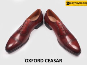 [Size 44] Giày da nam đế da bò khâu chỉ Oxford CEASAR 006