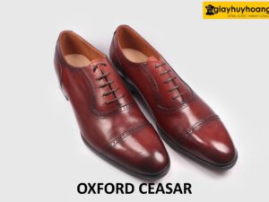 [Size 44] Giày da nam đế da bò khâu chỉ Oxford CEASAR 002
