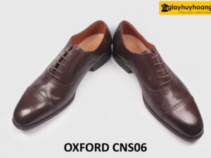 [Size 42] Giày da nam màu nâu cao cấp Oxford CNS06 003