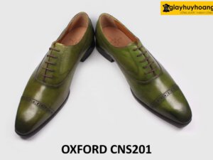 [Size 43] Giày da nam màu xanh mũi dài Oxford CNS201 004
