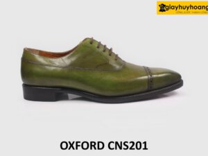 [Size 43] Giày da nam màu xanh mũi dài Oxford CNS201 001