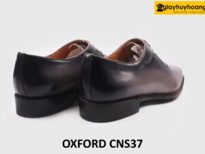 [Size 40+42+44] Giày da nam mũi trơn xám viền đen Oxford CNS37 005