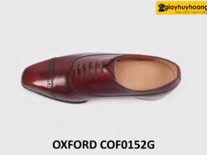 [Size 41] Giày da nam đế da màu đỏ đô sang trọng Oxford COF0152G 002