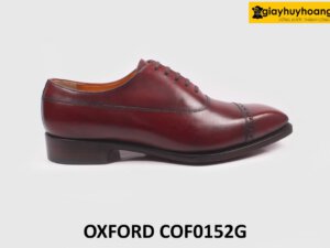 [Size 41] Giày da nam đế da màu đỏ đô sang trọng Oxford COF0152G 001