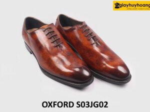 [Size 40] Giày da nam màu nâu pha đen Oxford S03JG02 003
