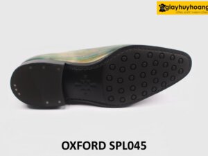 [Size 40] Giày da nam 1 miếng đánh màu Patina Oxford SPL045 005