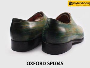[Size 40] Giày da nam 1 miếng đánh màu Patina Oxford SPL045 004