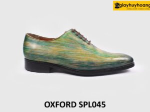 [Size 40] Giày da nam 1 miếng đánh màu Patina Oxford SPL045 001