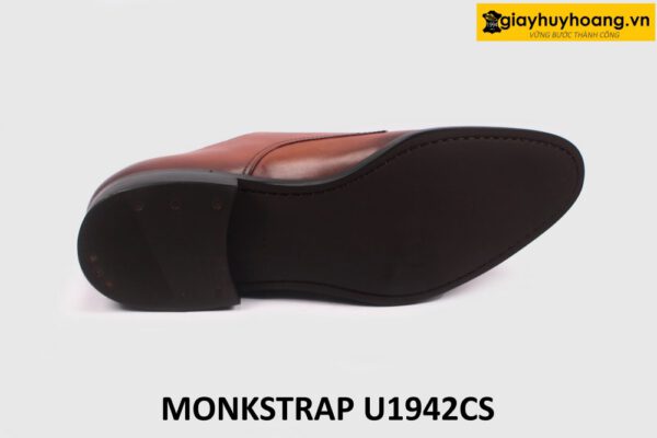 [Size 44] Giày da nam màu bò 2 khóa Monkstrap U1942 006