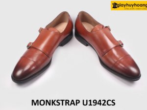 [Size 44] Giày da nam màu bò 2 khóa Monkstrap U1942 004