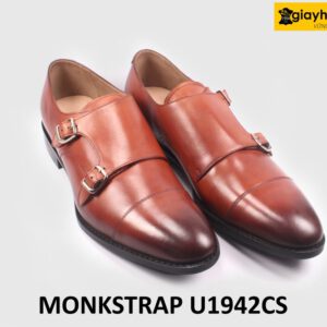 [Size 44] Giày da nam màu bò 2 khóa Monkstrap U1942 003