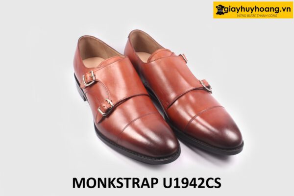 [Size 44] Giày da nam màu bò 2 khóa Monkstrap U1942 003