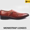 [Size 44] Giày da nam màu bò 2 khóa Monkstrap U1942 001