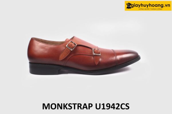 [Size 44] Giày da nam màu bò 2 khóa Monkstrap U1942 001