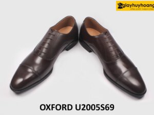 Giày da nam thủ công màu nâu Oxford U2005S69 004