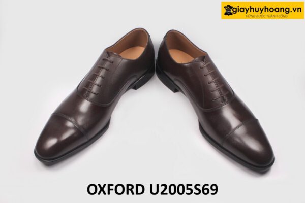 Giày da nam thủ công màu nâu Oxford U2005S69 004