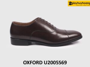 Giày da nam thủ công màu nâu Oxford U2005S69 001