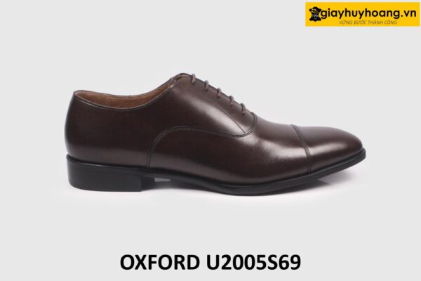 Giày da nam thủ công màu nâu Oxford U2005S69 001