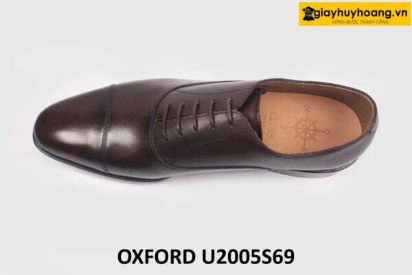 Giày da nam thủ công màu nâu Oxford U2005S69 002