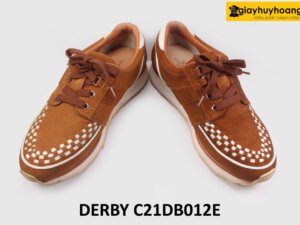 [Size 41] Giày tây nam da lộn thời trang đế bằng Sneaker DB012E 004