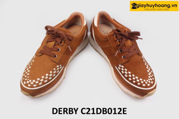 [Size 41] Giày tây nam da lộn thời trang đế bằng Sneaker DB012E 004