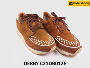 [Size 41] Giày tây nam da lộn thời trang đế bằng Sneaker DB012E 003