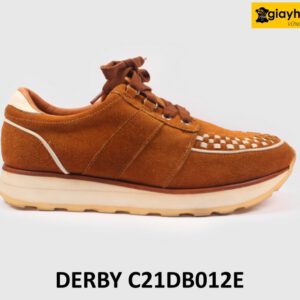 [Size 41] Giày tây nam da lộn thời trang đế bằng Sneaker DB012E 001