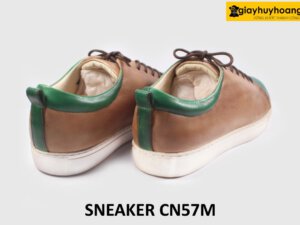 [Size 37] Giày da nam phối với quần jeans kaki Sneaker CN57M 004