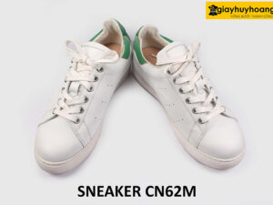 [Size 37] Giày da nam thể thao màu trắng cao cấp Sneaker CN62M 004