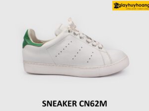 [Size 37] Giày da nam thể thao màu trắng cao cấp Sneaker CN62M 001