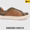 Giày da nam đế bằng phối da đan xen Sneaker CNS172 001