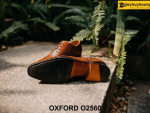 Giày da nam thời trang màu nâu bò Wingtips Oxford O2560 005