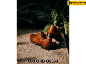 Giày da nam thời trang màu nâu bò Wingtips Oxford O2560 003