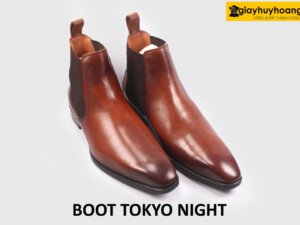 [Size 38+39+45] Giày da nam màu bò cổ cao boot Tokyo Night 003
