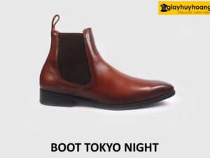 [Size 38+39+45] Giày da nam màu bò cổ cao boot Tokyo Night 001