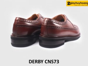 [Size 39+44+45] Giày da nam mũi tròn Wingtips Derby CNS73 005