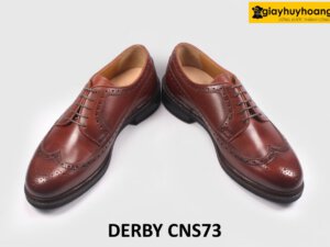 [Size 39+44+45] Giày da nam mũi tròn Wingtips Derby CNS73 004