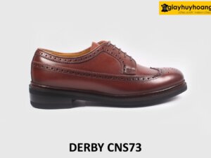 [Size 39+44+45] Giày da nam mũi tròn Wingtips Derby CNS73 001